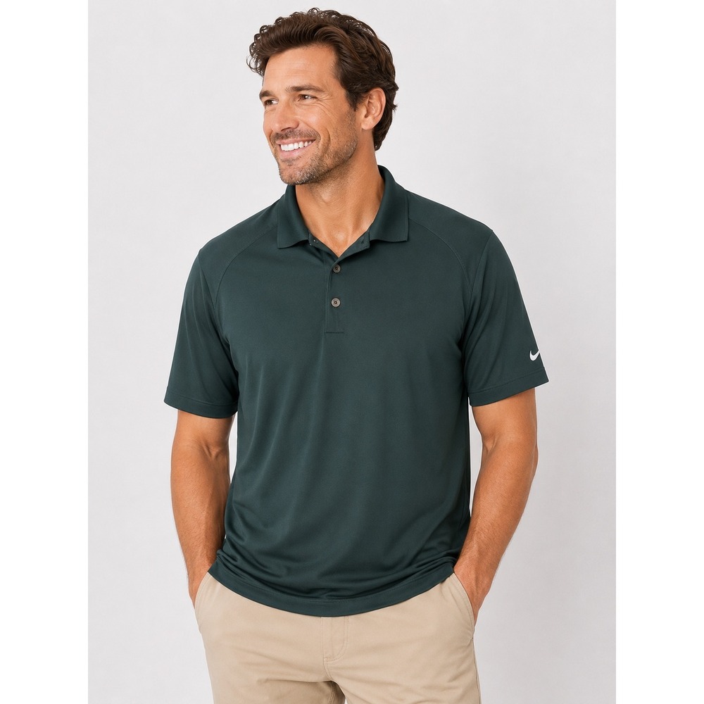 Nike Golf Tour Performance Mens Large Dri-FIT Dark Green Short Sleeve Polo Shirt